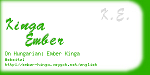 kinga ember business card